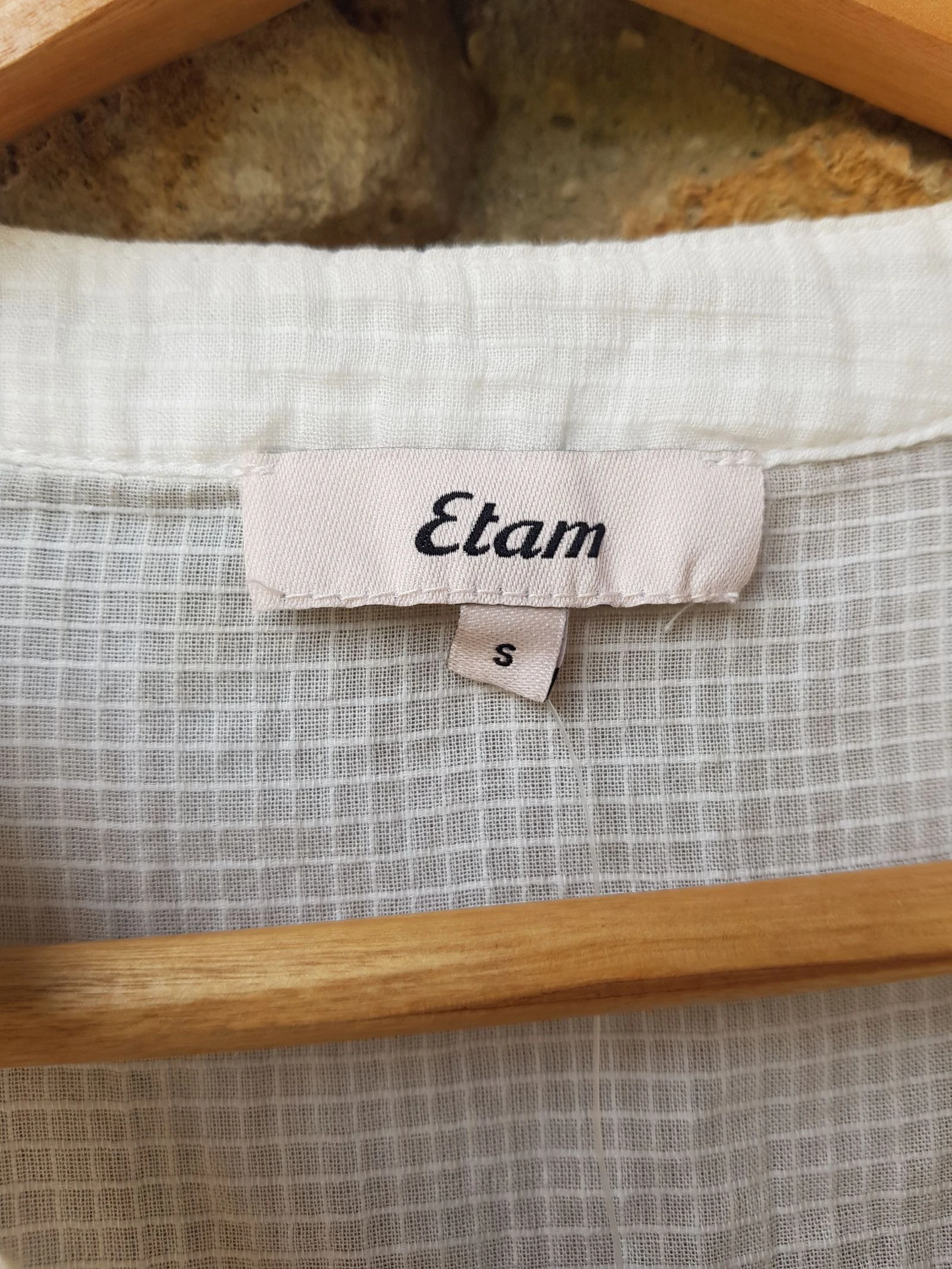 Camisa bordada romântica boho algodão Etam P – photo 5